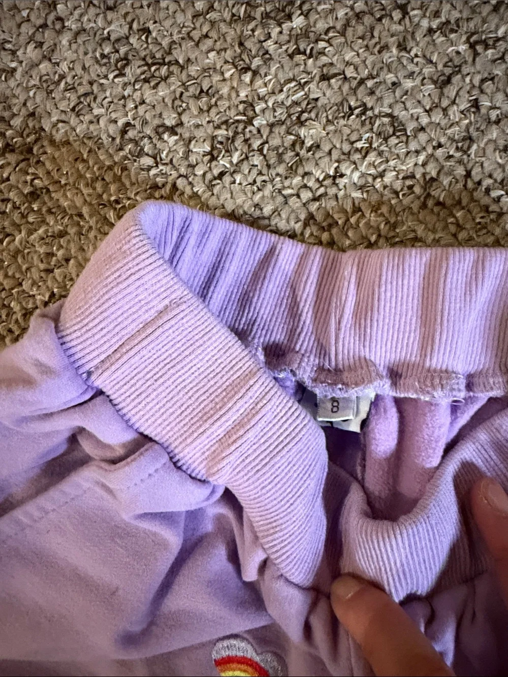 Lola + The Boys Lavender Rainbow Sweatshirt & Jogger Set